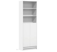 MGH - TOP Haut Armoire Vaisselier - Buffet Pour Salon/Bureau - avec LED blanc 69x32,5x200 cm - bois d’ingénierie LV1576