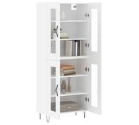 MGH - TOP Haut Armoire Vaisselier - Buffet Pour Salon/Bureau - Blanc 69,5x34x180 cm - Bois d'ingénierie LV568