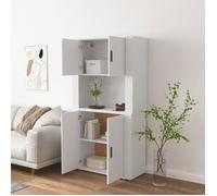 MGH - TOP Haut Armoire Vaisselier - Buffet Pour Salon/Bureau - Blanc Bois d'ingénierie LV73