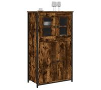 MGH - TOP Haut Armoire Vaisselier - Buffet Pour Salon/Bureau - chêne fumé 62x32x106,5 cm - bois d'ingénierie LV1889