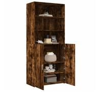 MGH - TOP Haut Armoire Vaisselier - Buffet Pour Salon/Bureau - chêne fumé 80x42,5x185 cm - bois d'ingénierie LV1437