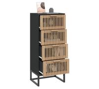 MGH - TOP Haut Armoire Vaisselier - Buffet Pour Salon/Bureau - noir 40x30x95 cm - bois d'ingénierie LV1611