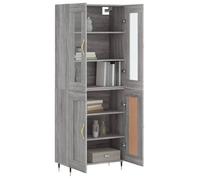 MGH - TOP Haut Armoire Vaisselier - Buffet Pour Salon/Bureau - Sonoma gris 69,5x34x180 cm - Bois d'ingénierie LV575