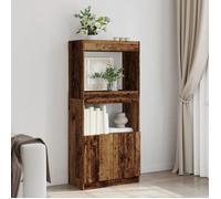 MGH - TOP Haut Armoire Vaisselier - Buffet Pour Salon/Bureau - vieux bois 63x33x140 cm - bois d'ingénierie LV2253