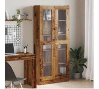 MGH - TOP Haut Armoire Vaisselier - Buffet Pour Salon/Bureau - vieux bois 82,5x30,5x185 cm - bois d'ingénierie LV2228