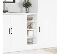 MGH - TOP Meuble bas pour cuisine - Placard cuisine - ""Riga"" - Blanc 30x44,5x81,5 cm - Bois d'ingénierie LLV1123