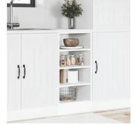 MGH - TOP Meuble bas pour cuisine - Placard cuisine - ""Riga"" - Blanc 40x44,5x81,5 cm - Bois d'ingénierie LLV1132