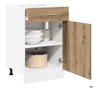 MGH - TOP Placard à tiroirs inférieure ""Lyon"" - Colonne cuisine - Chêne artisanal - 40x46x81,5 cm - Bois d'ingénierie LLV974