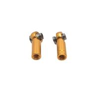MGHGFYTAS Accessoires Voitures RC Compatible avec 1/8 1/10 RC Voiture Mise À Niveau Modification Pièces Accessoires Métal M3 Biellette De Direction Rotule D'extrémité De Biellette(Yellow)