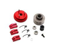 MGHGFYTAS Accessoires Voitures RC Compatible avec 1/8 RC Car Roulement Embrayage Cloche Chaussures Écrou Ressorts Pièces Accessoires 14T Engrenage Volant Moteur Ensemble(Red)