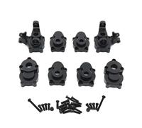 MGHGFYTAS Accessoires Voitures RC Compatible avec Absima CR1.8 pour Yucatan pour Sherpa YK4082 YK4102 1/8 1/10 RC, Pièces De Voiture, Boîtier D'engrenage D'essieu Avant Et Arrière en Métal(Black)