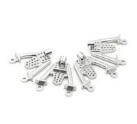 MGHGFYTAS Accessoires Voitures RC Compatible avec Axial pour SCX10 1/10 Pièces De Voiture À Chenilles RC, Ensemble De Supports D'amortisseurs De Suspension Avant Et Arrière en Aluminium(Silver)