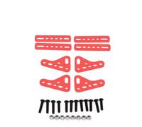 MGHGFYTAS Accessoires Voitures RC Compatible avec Axial pour SCX10 90046 pour Traxxas pour TRX4 D110 1/8 1/10 RC Pièces De Chenilles Support D'amortisseur Double(Red)