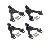 MGHGFYTAS Accessoires Voitures RC Compatible avec Axial pour SCX10 II pour 90046 pour 90047 1/10 Pièces Upgrade Voiture Crawler RC 4pcs Support Tour De Ressort Aluminium Avant Arrière(Black)