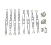 MGHGFYTAS Accessoires Voitures RC Compatible avec HuangBo ZP1001 ZP1002 ZP1003 ZP1004 1/10 RC Pièces De Rechange Et D'amélioration Biellette De Direction Fixe en Métal(Silver)