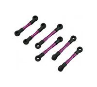 MGHGFYTAS Accessoires Voitures RC Compatible avec Losi Micro-b Micro-t 1/24 1/28 RC, Mise À Niveau De Voiture, Accessoires De Modification, 1 Jeu De Maillons Métalliques en Aluminium(Purple)