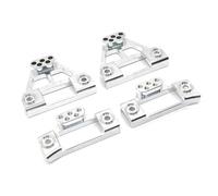 MGHGFYTAS Accessoires Voitures RC Compatible avec MJX pour Hyper Go H12Y Pièces et Accessoires de Mise à Niveau pour Voiture RC Crawler 1/12 : Supports d'amortisseurs Avant et arrière en métal(White)