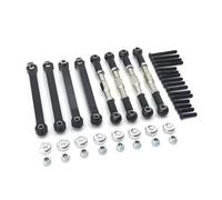 MGHGFYTAS Accessoires Voitures RC Compatible avec MN D90 D91 D96 D99 1/12 RC Pièces D'amélioration Et Accessoires en Métal pour Châssis Tringles De Suspension Et Biellettes De Direction(Black)
