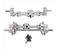 MGHGFYTAS Accessoires Voitures RC Compatible avec MN D90 pour MN-90 MN96 pour MN98 pour MN99S MN45 1/12 Pièces Et Accessoires pour Voitures RC Essieu Portique Avant Et Arrière en Métal(Silver)