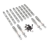 MGHGFYTAS Accessoires Voitures RC Compatible avec MN pour MN168 pour MN78 1/12 RC, Mise À Niveau De Voiture, Pièces De Rechange, Accessoires en Métal pour Amortisseur À Ressort, Tige Fixe(Silver)