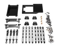MGHGFYTAS Accessoires Voitures RC Compatible avec MN pour MN168 pour MN78 1/12 RC, Pièces De Voiture en Métal, Accessoires De Mise À Niveau, Tige D'amortisseur, Kit De Vulnérabilité(Black)