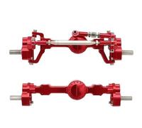 MGHGFYTAS Accessoires Voitures RC Compatible avec MN pour MN99S pour MN98 D90 D91 D99 D99S MN90 1/12 RC Pièces Détachées Accessoires Métal Avant Arrière Essieu Portique(Red)