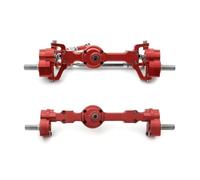 MGHGFYTAS Accessoires Voitures RC Compatible avec MN pour MN99S pour MN98 D90 D91 D99 D99S MN90 1/12 RC Amélioration De Voiture Accessoires Essieu Portique Avant Et Arrière en Métal(Red)
