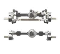 MGHGFYTAS Accessoires Voitures RC Compatible avec MN pour MN99S pour MN98 D90 D91 D99 D99S MN90 1/12 RC Pièces Détachées Accessoires Métal Avant Arrière Essieu Portique(Silver)