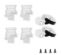 MGHGFYTAS Accessoires Voitures RC Compatible avec TRAXXAS 1/6 pour XRT 8S RC, Pièces De Voiture, Accessoires en Métal, Grand Support De Batterie, Maintien avec Sangle De Batterie(White)