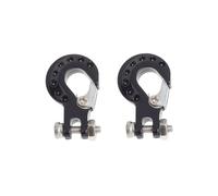 MGHGFYTAS Accessoires Voitures RC Compatible avec Traxxas pour Axial pour TRX4 pour SCX10 D90 1/10 RC Crawler Voiture Amélioration Pièces 2 Pièces Métal Treuil Crochet Décoration(Black)