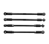 MGHGFYTAS Accessoires Voitures RC Compatible avec Traxxas pour E-Maxx RC Pièces Détachées Accessoires 4 Pièces Biellettes De Pincement Avant Et Arrière en Métal avec Rotules Creuses 5141 5143(Black)