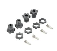 MGHGFYTAS Accessoires Voitures RC Compatible avec Traxxas pour E-revo pour E-maxx pour Summit pour Revo 3.3 5353X 1/10 Écrous Hexagonaux De 17mm Moyeux De Roue Cannelés Pièces De Voiture RC(Gray)