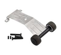 MGHGFYTAS Accessoires Voitures RC Compatible avec TRAXXAS pour Mini pour Slash 4X4 108164-1 RC, Pièces De Rechange De Mise À Niveau De Voiture, Accessoires Barre De Roue en Métal(Black)