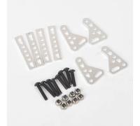 MGHGFYTAS Accessoires Voitures RC Compatible avec Traxxas pour TRX4 pour TRX6 pour Axial pour SCX10 II D90 D110 90046 90047 1/10 RC Voiture sur Chenilles Double Support D'amortisseur(Silver)