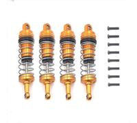 MGHGFYTAS Accessoires Voitures RC Compatible avec Wltoys 1/12 124008 124010 144001 144016 1/14 RC, Accessoires De Voiture, 1 Jeu D'amortisseurs Hydrauliques en Métal Remplis D'huile(Yellow)
