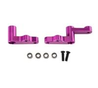 MGHGFYTAS Accessoires Voitures RC Compatible avec Wltoys 124008 124010 RC, Mise À Niveau De Voiture, Pièces De Modification, Accessoires, Composant De Direction en Métal(Purple)