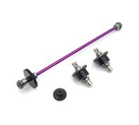 MGHGFYTAS Accessoires Voitures RC Compatible avec WLtoys 124016 124017 124018 1/12 RC Pièces Détachées pour Voiture Transmission Centrale en Métal Différentiel À Arbre Pignon Moteur 27T(Purple)