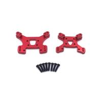 MGHGFYTAS Accessoires Voitures RC Compatible avec Wltoys 124017 124019 144001 144010 1/14 RC, Pièces De Mise À Niveau De Voiture, Accessoires, Amortisseurs Métalliques Avant Et Arrière(Red)