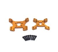 MGHGFYTAS Accessoires Voitures RC Compatible avec Wltoys 124017 124019 144001 144010 1/14 RC, Pièces De Mise À Niveau De Voiture, Accessoires, Amortisseurs Métalliques Avant Et Arrière(Yellow)