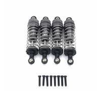 MGHGFYTAS Accessoires Voitures RC Compatible avec Wltoys 124019 144001 RC Pièces D'amélioration Et De Modification Accessoires Amortisseurs Avant Et Arrière en Métal(Chrome)