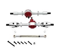 MGHGFYTAS Accessoires Voitures RC Compatible avec WPL C14 C24 C34 C44 C54 B14 B24 1/16 RC Car Upgrade Modification Pièces Accessoires Métal Avant Essieu Arrière Arbre D'entraînement Ensemble(Silver)