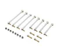 MGHGFYTAS Accessoires Voitures RC Compatible avec Wpl C44 C34 FJ45 1/16 RC Amélioration De Voiture Modification Accessoires Pièces Métal pour Tige De Fixation De Châssis(Silver)