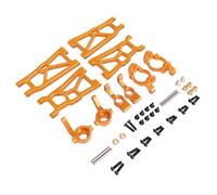 MGHGFYTAS Accessoires Voitures RC Compatible avec ZD pour Racing DBX-10 1/10 Pièces De Modification pour Voiture Télécommandée, Culbuteur Métallique, Coupelle De Direction, Lot De 5 Pièces(Yellow)