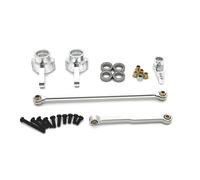 MGHGFYTAS Accessoires Voitures RC Compatible with MN for MN82 for MN78 D90 D91 D96 for MN98 99S 1/12 RC Car Parts Accessories Metal Steering Cup Steering Rod(Silver)