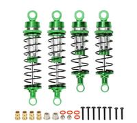 MGHGFYTAS Compatible avec Losi pour Mini-B pour Mini-T 1/16 1/18 RC Car Upgrades Part 4 Pcs Amortisseur Avant en Alliage Rempli D'huile Type RC Amortisseurs(Green)