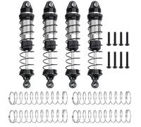 MGHGFYTAS Compatible avec Losi pour Mini pour LMT 1/18 Rc Car Truck Upgrade Parts Accessories 1Set Amortisseurs À Huile en Alliage D'aluminium RC Amortisseurs(Silver)