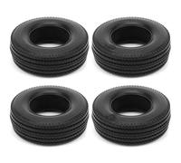 MGHGFYTAS Compatible avec Tamiya 1/14 Semi-remorque Benne Radiocommandée pour Man pour King pour Hauler pour ACTROS 4 Pneus en Caoutchouc Dur De 25 Mm Voiture RC Pneus Roue