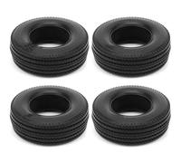 MGHGFYTAS Compatible avec Tamiya 1/14 Semi-remorque Benne Radiocommandée pour Man pour King pour Hauler pour ACTROS 4 Pneus en Caoutchouc Dur De 25 Mm Voiture RC Pneus Roue
