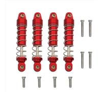 MGHGFYTAS Compatible avec TRX-4M 1/18 Rc L'amortisseur D'alliage D'aluminium des Pièces D'accessoires De Mise À Niveau De Voiture Peut Être Rempli D'huile RC Amortisseurs(Red)