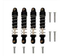 MGHGFYTAS Compatible avec TRX-4M 1/18 Rc L'amortisseur D'alliage D'aluminium des Pièces D'accessoires De Mise À Niveau De Voiture Peut Être Rempli D'huile RC Amortisseurs(Black)